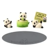 Panda Car figurine Shaking Bamboo Car Moving Phone Resin Microscopic World Office Interactive Small figurine Item Picture